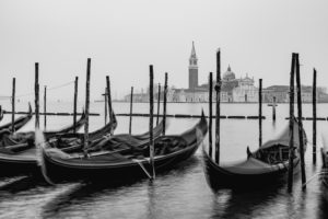 Gondolas, San Giorgio Maggiore Church, Venice, historic center, Veneto, Italy, northern Italy, Europe Gondolas, San Giorgio Maggiore Church, Venice, historic center, Veneto, Italy, northern Italy, Europe